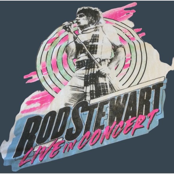 Rod Stewart LIVE In Concert XXL White T-shirt Mens Unisex shirt - Picture 3 of 4